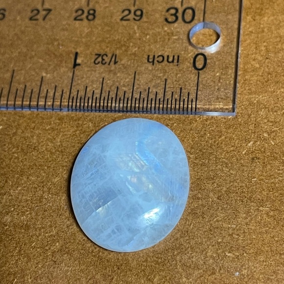 Two Rainbow Moonstone Cabochons - Picture 11 of 13